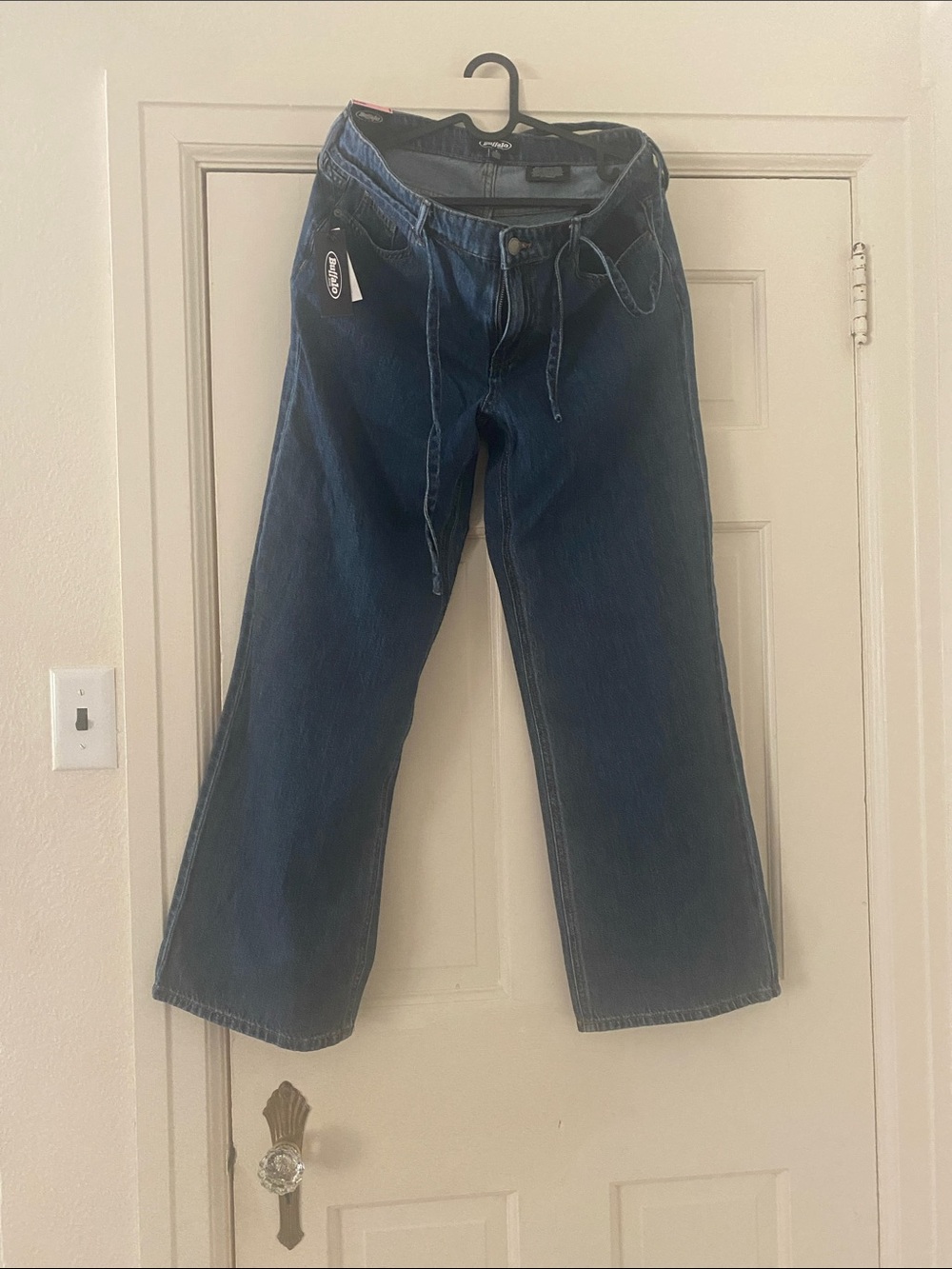 i jeans by Buffalo Navy Wide-Leg Flare Jeans with Drawstring
